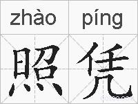 照凭的拼音