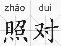 照对的拼音