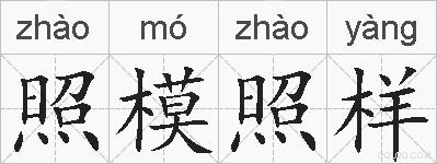 照模照样的拼音