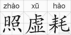 照虚耗的拼音