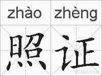 照证的拼音