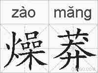 燥莽的拼音