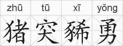 猪突豨勇的拼音