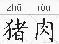 猪肉的拼音