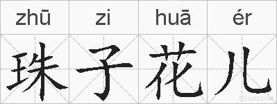 珠子花儿的拼音