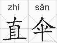 直伞的拼音
