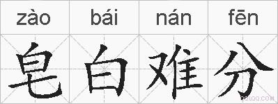 皂白难分的拼音