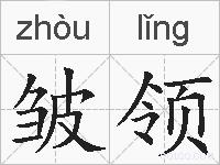皱领的拼音