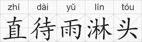 直待雨淋头的拼音