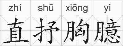直抒胸臆的拼音
