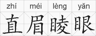 直眉睖眼的拼音