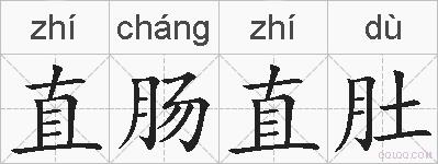 直肠直肚的拼音