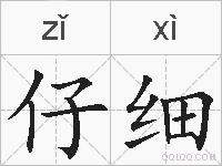 仔细的拼音