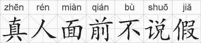 真人面前不说假的拼音