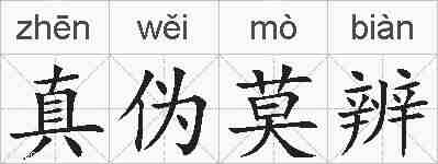 真伪莫辨的拼音