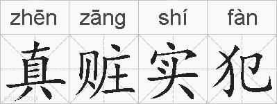 真赃实犯的拼音