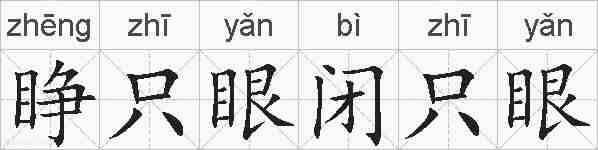 睁只眼闭只眼的拼音