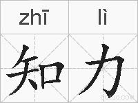 知力的拼音