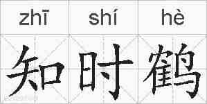 知时鹤的拼音