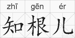 知根儿的拼音