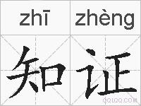 知证的拼音