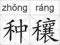 种穰的拼音