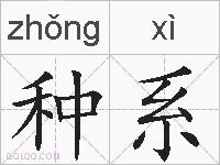 种系的拼音