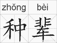 种辈的拼音