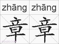 章章的拼音