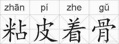 粘皮着骨的拼音
