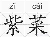 紫菜的拼音