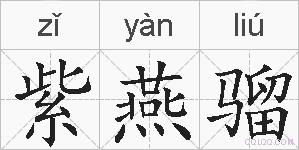 紫燕骝的拼音