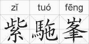 紫駞峯的拼音