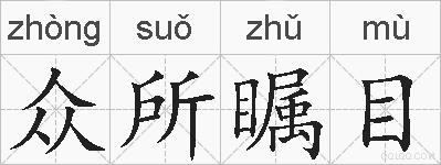 众所瞩目的拼音
