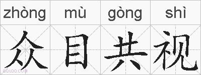 众目共视的拼音