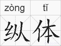 纵体的拼音