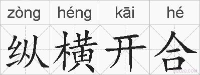 纵横开合的拼音