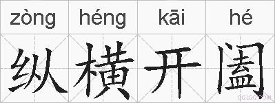 纵横开阖的拼音
