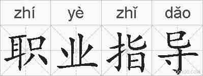 职业指导的拼音