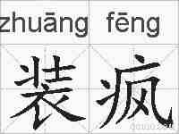 装疯的拼音