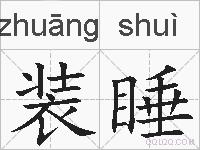 装睡的拼音