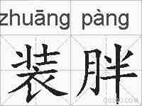 装胖的拼音
