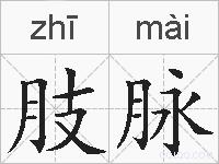 肢脉的拼音