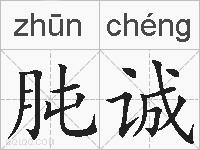 肫诚的拼音