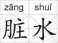 脏水的拼音