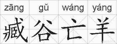 臧谷亡羊的拼音