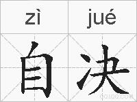 自决的拼音