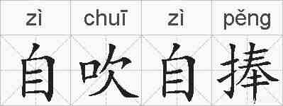 自吹自捧的拼音