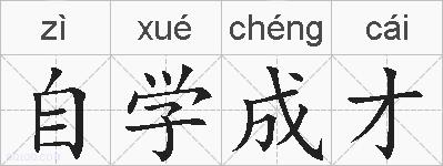 自学成才的拼音