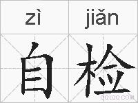 自检的拼音